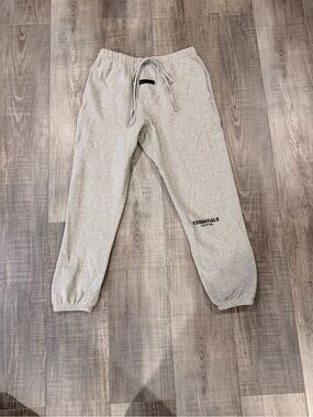 Essentials Light Grey Jogger Pants with Logo